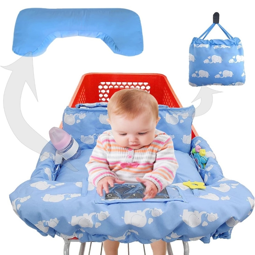 Baby Shopping cart Cover with a Soft Pillow or highchair Cover, Machine W